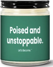 Poised and unstoppable. candle, jade