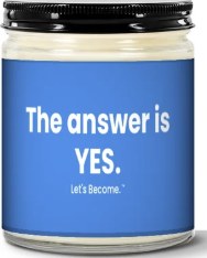 Turquoise Life Design candle, sky