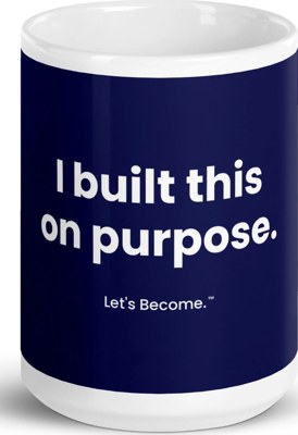 Turquoise Life Design mug, navy