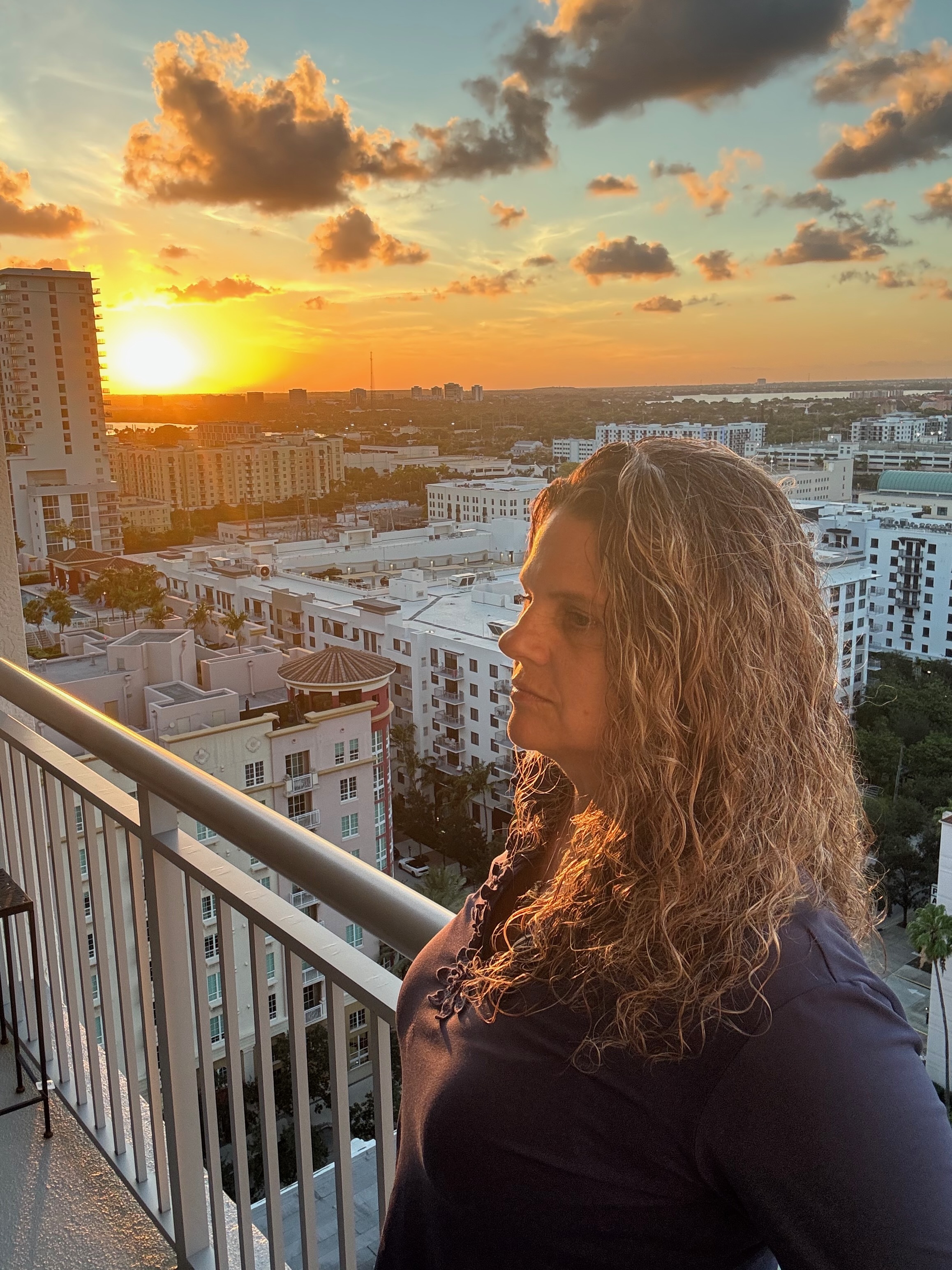 Kimberly at sunrise in Palm Beach